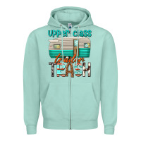 Seafoam upper class trailer trash Zipper Hoodie - texasbilliewilder