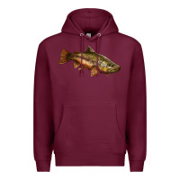 Burgundy brown trout Premium Hoodie - LillyAllenDesigns
