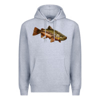 Heather Grey brown trout Premium Hoodie - LillyAllenDesigns