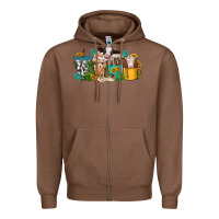 Chestnut western cow coffee cup Zipper Hoodie - texasbilliewilder