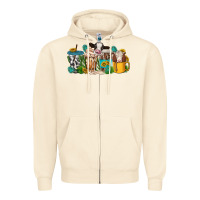 Sandshell western cow coffee cup Zipper Hoodie - texasbilliewilder