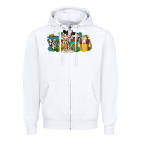 White western cow coffee cup Zipper Hoodie - texasbilliewilder