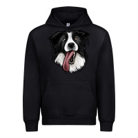 Black Border Collie Urban Hoodie - Jasminsmagicworld