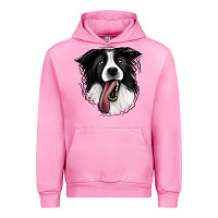 Fuchsia Pink Border Collie Urban Hoodie - Jasminsmagicworld