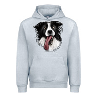 Heather Grey Border Collie Urban Hoodie - Jasminsmagicworld