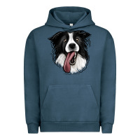 Pigment Midnight Navy Border Collie Urban Hoodie - Jasminsmagicworld