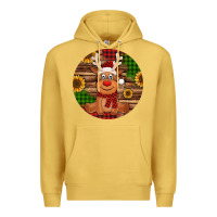 Antique Gold Cute reindeer Christmas Premium Hoodie - Jasminsmagicworld