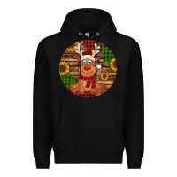 Black Cute reindeer Christmas Premium Hoodie - Jasminsmagicworld