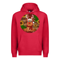 Cardinal Cute reindeer Christmas Premium Hoodie - Jasminsmagicworld