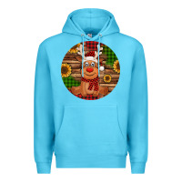 Ocean Blue Cute reindeer Christmas Premium Hoodie - Jasminsmagicworld