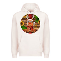 Pale Pink Cute reindeer Christmas Premium Hoodie - Jasminsmagicworld