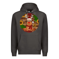 Smoke Cute reindeer Christmas Premium Hoodie - Jasminsmagicworld