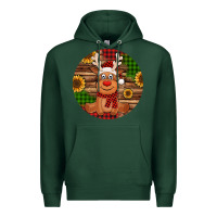 Sports Green Cute reindeer Christmas Premium Hoodie - Jasminsmagicworld
