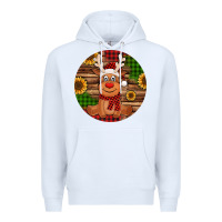 White Cute reindeer Christmas Premium Hoodie - Jasminsmagicworld