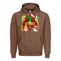 Chestnut christmas gnome truck Zipper Hoodie - Zillion Design Studio