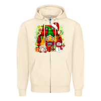 Sandshell christmas gnome truck Zipper Hoodie - Zillion Design Studio