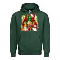 Sports Green christmas gnome truck Zipper Hoodie - Zillion Design Studio