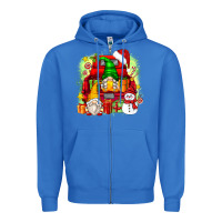 True Royal christmas gnome truck Zipper Hoodie - Zillion Design Studio