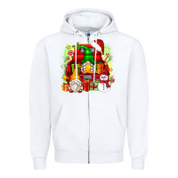 White christmas gnome truck Zipper Hoodie - Zillion Design Studio