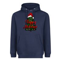Navy happy holidays christmas tree Heavyweight Hoodie - RanaPortraitStore