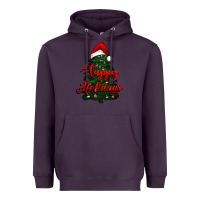 Plum happy holidays christmas tree Heavyweight Hoodie - RanaPortraitStore