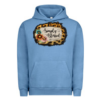 Pigment Pebble Blue simply blessed Urban Hoodie - Jasminsmagicworld