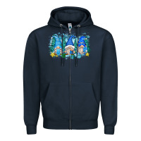 Navy snowman gnome Zipper Hoodie - Zillion Design Studio