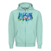 Seafoam snowman gnome Zipper Hoodie - Zillion Design Studio