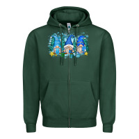 Sports Green snowman gnome Zipper Hoodie - Zillion Design Studio