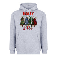 Heather Grey holly jolly Christmas trees Heavyweight Hoodie - RanaPortraitStore