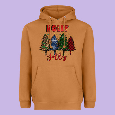 Holly Jolly Christmas Trees Heavyweight Hoodie Designed By Ranaportraitstore
