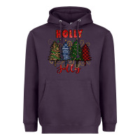 Plum holly jolly Christmas trees Heavyweight Hoodie - RanaPortraitStore
