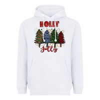 White holly jolly Christmas trees Heavyweight Hoodie - RanaPortraitStore