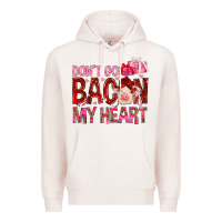 Pale Pink dont go bacon my heart Premium Hoodie - NancyCooperArtShop