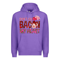 Purple dont go bacon my heart Premium Hoodie - NancyCooperArtShop