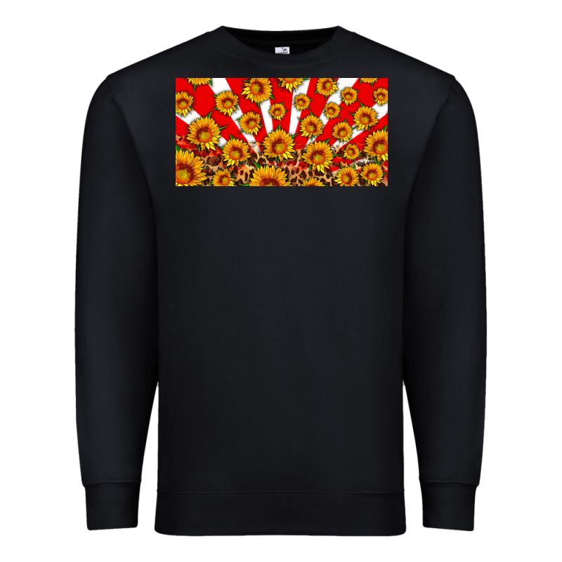 Usa Sunflowers Leopard License Plate Premium Sweatshirt by HRA Design Shop | Teevron