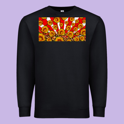 Usa Sunflowers Leopard License Plate Premium Sweatshirt Designed By Hra Design Shop