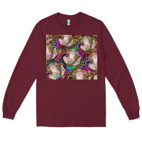 Burgundy merino ram tie dye tumbler Long Sleeve Tee - BarkalooDesign