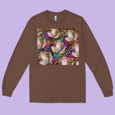 Merino Ram Tie Dye Tumbler Long Sleeve Tee Designed By Barkaloodesign