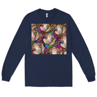 Navy merino ram tie dye tumbler Long Sleeve Tee - BarkalooDesign