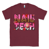 Burgundy nail tech Classic Tee - texasbilliewilder