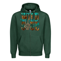 Sports Green wild soul with skeleton hand Zipper Hoodie - texasbilliewilder