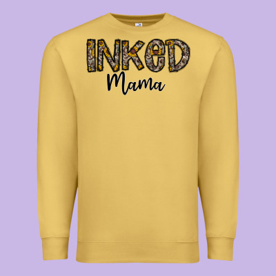 ınked Mama Premium Sweatshirt Designed By Cowhidedigitalart
