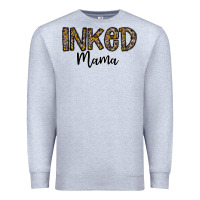 Heather Grey ınked mama Premium Sweatshirt - CowhideDigitalArt