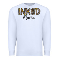 White ınked mama Premium Sweatshirt - CowhideDigitalArt