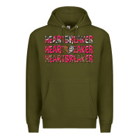 Army Green heartbreaker with leopard and cowhide Premium Hoodie - NancyCooperArtShop