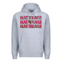 Heather Grey heartbreaker with leopard and cowhide Premium Hoodie - NancyCooperArtShop