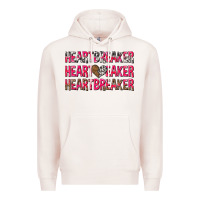 Pale Pink heartbreaker with leopard and cowhide Premium Hoodie - NancyCooperArtShop