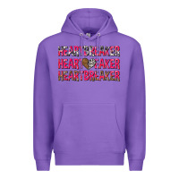 Purple heartbreaker with leopard and cowhide Premium Hoodie - NancyCooperArtShop