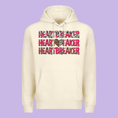 Heartbreaker With Leopard And Cowhide Premium Hoodie Designed By Nancycooperartshop
